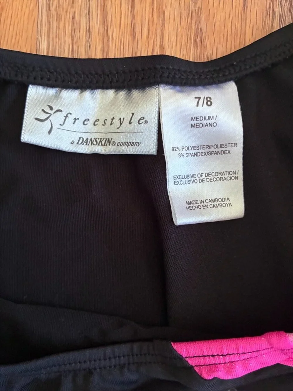 Freestyle by Danskin Girls Rhinestone Gymnastics Leotard Medium 7/8